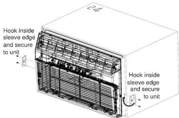 GE AKCQ10ACJ - (It is important to install these brackets to prevent the chassis from being pushed into the room from the outside.) - 1