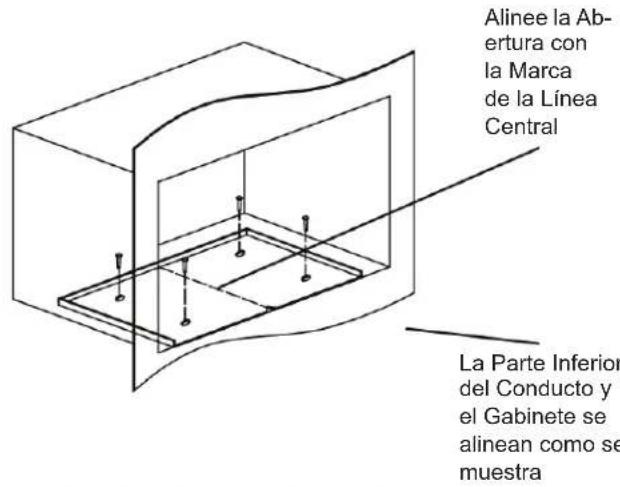 GE JX1095STSS - UBIQUE E INSTALE LA PARTE INFERIOR DEL CONDUCTO - 1