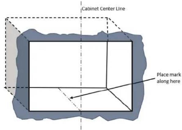 GE JX1095STSS - Marquer la ligne centrale pour le BAS du conduit - 1