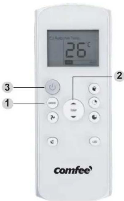 COMFEE CP05S3WBA1RCM - Fonctionnement du mode COOL (refroidissement) - 2