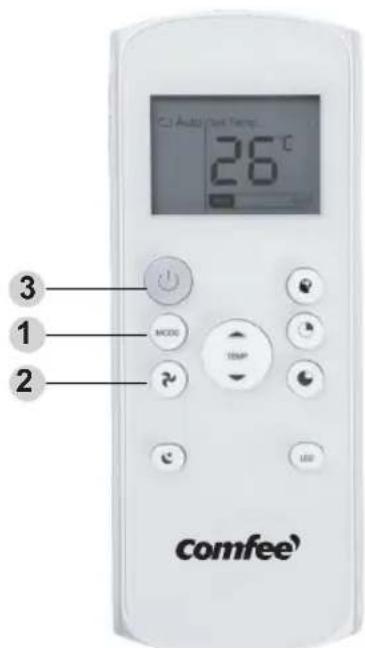COMFEE CP05S3WBA1RCM - Utilisation du mode FAN (ventilation) - 1