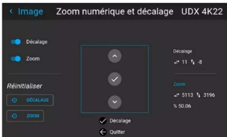 Barco UDXW40 FLEX - Décalage et zoom numériques - 4