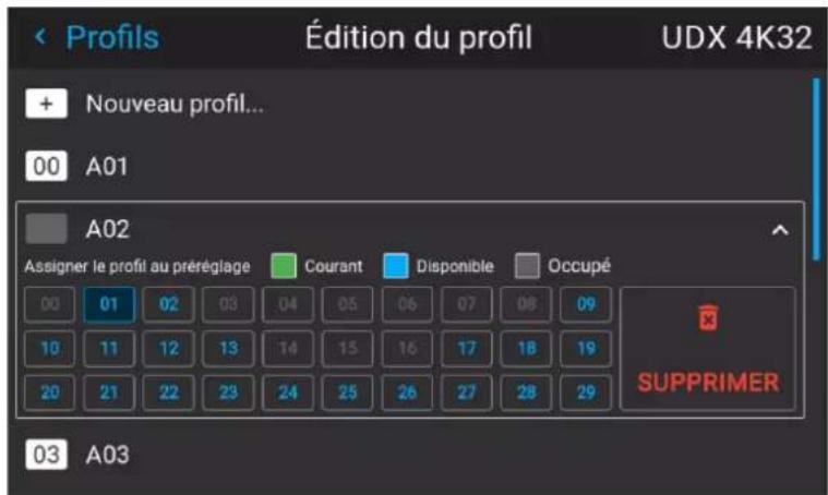 Barco UDXW40 FLEX - Supprimer un profil de projecteur - 3