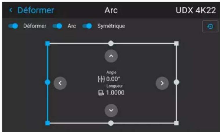 Barco UDXW40 FLEX - Correction de l'arc symétrique - 3