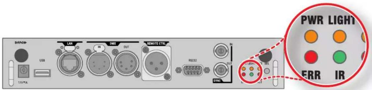 Barco UDXW40 FLEX - Tableau des DEL et des boutons - 1