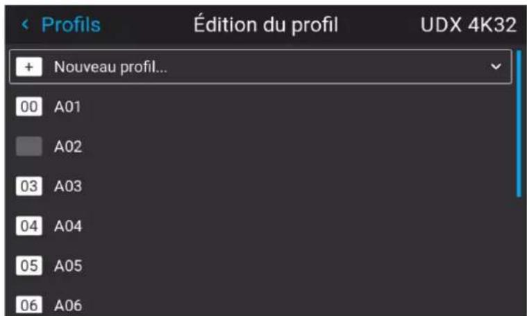 Barco UDXW40 FLEX - Enregistrer les paramétres du projecteur actuels dans un profil - 3