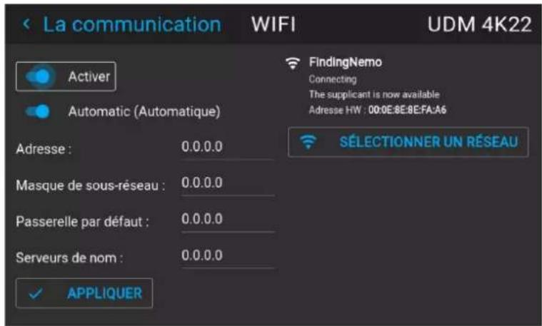 Barco UDXW40 FLEX - Comment configurer manuellement I'adresse IP - 1