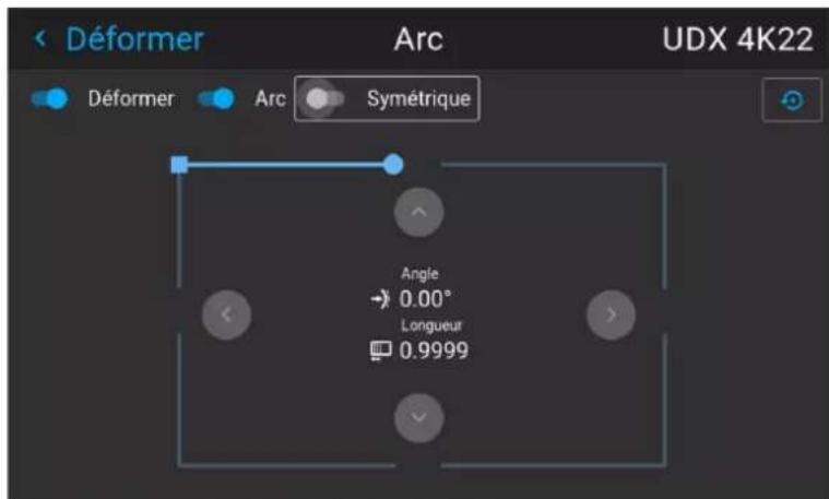 Barco UDXW40 FLEX - Correction de l'arc asymétrique - 1