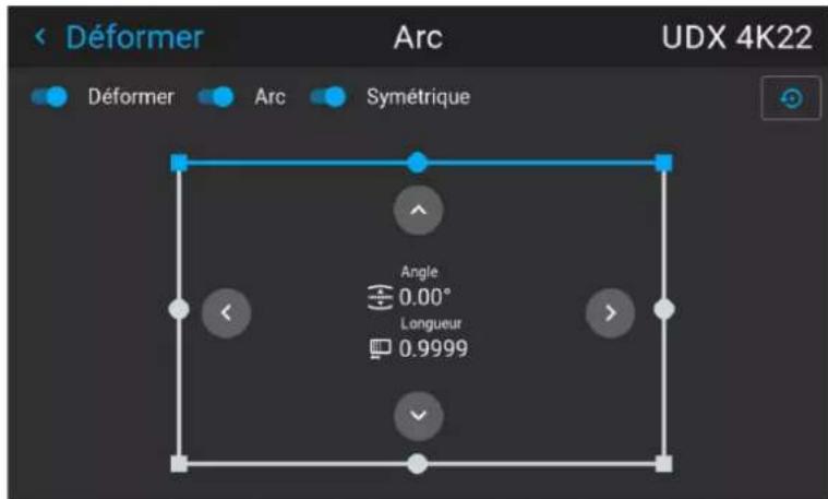Barco UDXW40 FLEX - Correction de l'arc symétrique - 2