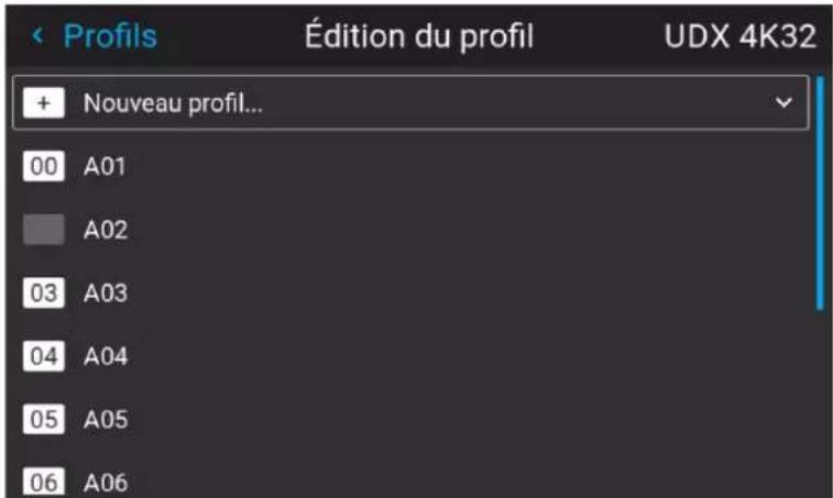 Barco UDXW40 FLEX - Comment attribuer un profil de projecteur à un préréglage - 2