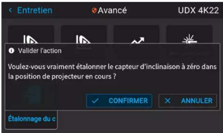 Barco UDXW40 FLEX - Comment étalonner le capteur d'inclinaison ? - 3
