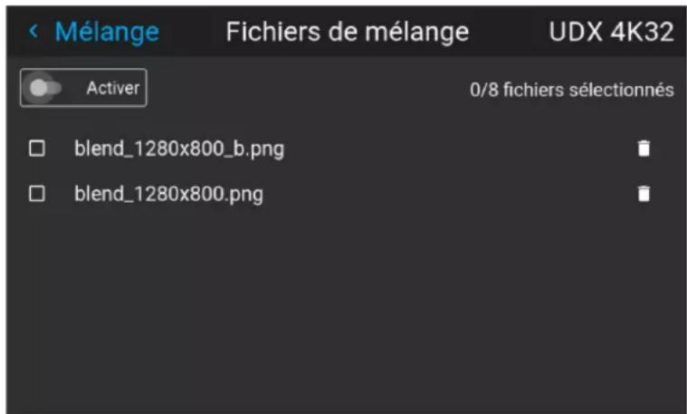 Barco UDXW40 FLEX - Comment activer un fichier de configuration de mélange téléversé ? - 2