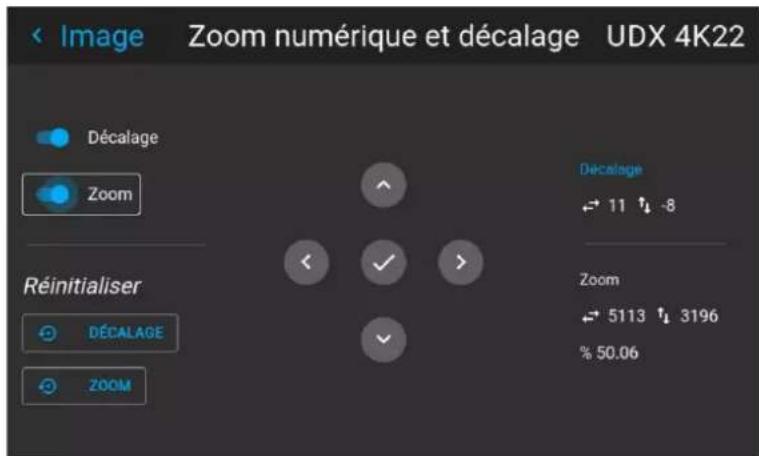Barco UDXW40 FLEX - Décalage et zoom numériques - 2