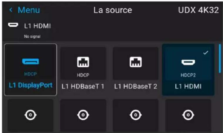 Barco UDXW40 FLEX - Comment effectuer une selection ? - 1