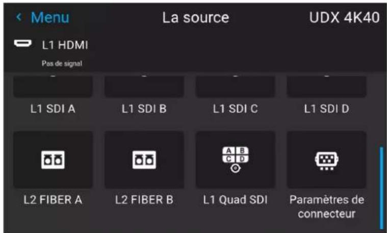 Barco UDXW40 FLEX - Comment sélectionner un agencement à reliure - 1