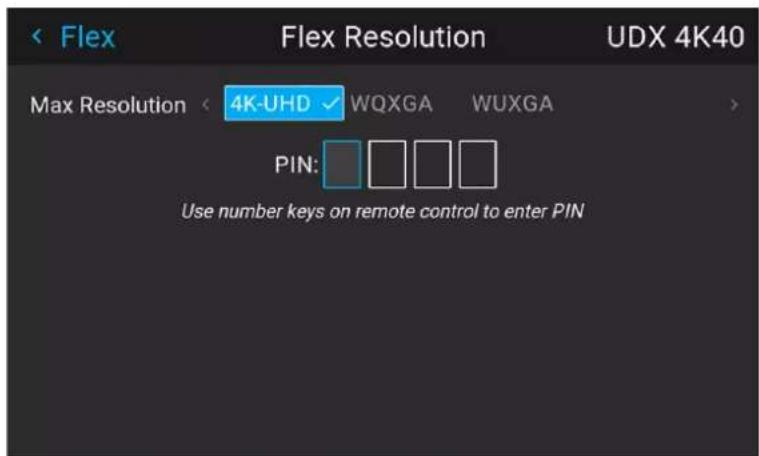 Barco UDXW40 FLEX - Réglage de la résolution via le menu OSD - 2