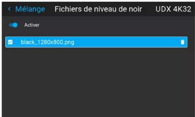 Barco UDXW40 FLEX - Comment activer un fichier de réglage de niveau de noir téléversé ? - 3