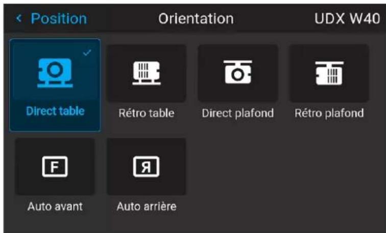 Barco UDXW40 FLEX - Pour définiir l'orientation correcte - 2