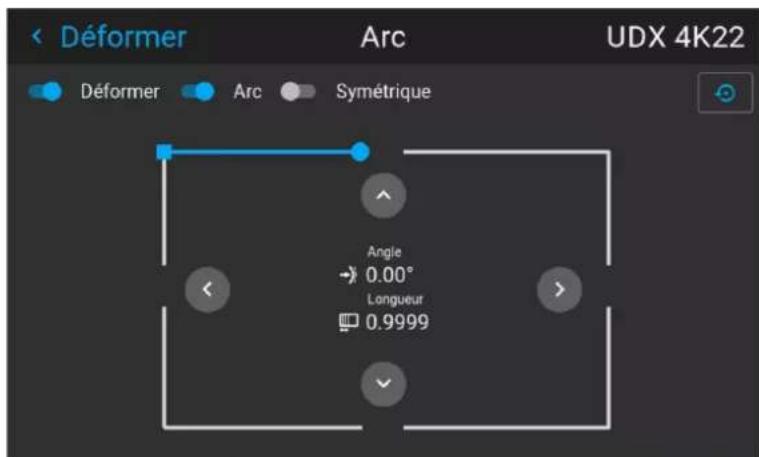Barco UDXW40 FLEX - Correction de l'arc asymétrique - 2