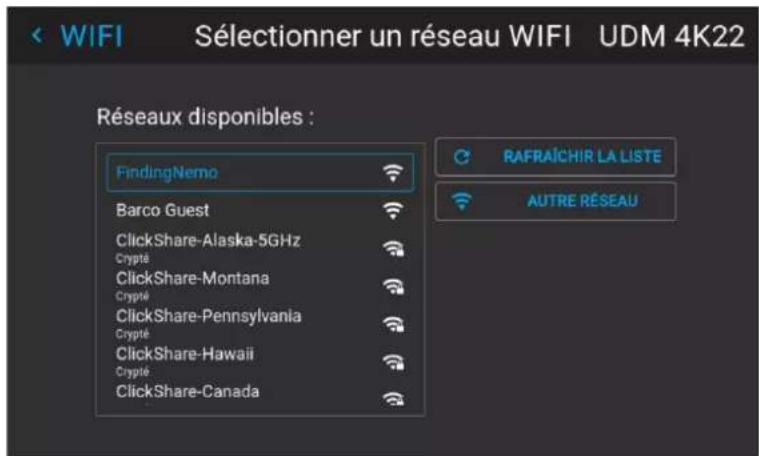 Barco UDXW40 FLEX - Comment se connecter à un réseau sans fil ? - 2