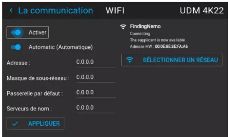 Barco UDXW40 FLEX - Comment se connecter à un réseau sans fil ? - 1