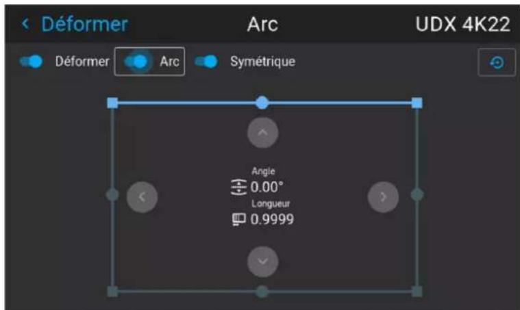 Barco UDXW40 FLEX - Correction de l'arc symétrique - 1