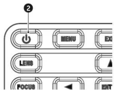 Barco G62W14 - Comment mettre le projecteur sous tension - 2
