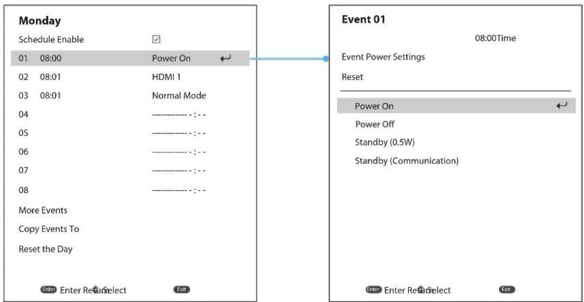 Barco G100W16 - Comment configurer un calendrier - 1