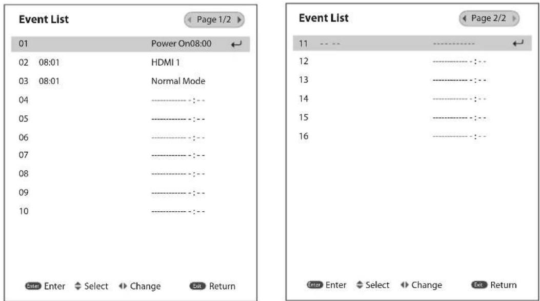 Barco G100W19 - Comment configurer un calendrier - 3