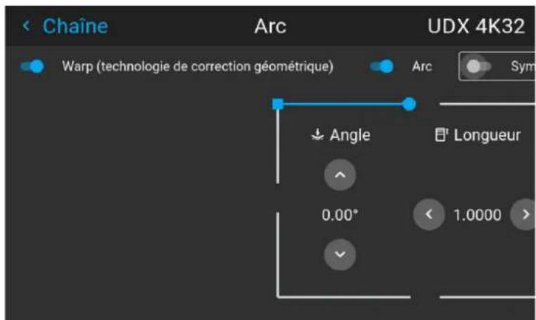 Barco FS404K MKII - Correction de l'arc non symétrique - 1