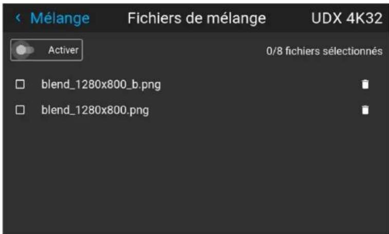 Barco FS404K MKII - Comment activer un fichier de configuration de mélange téléversé ? - 2