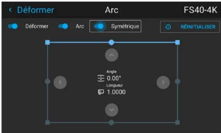 Barco FS404K MKII - Correction de l'arc symétrique - 4