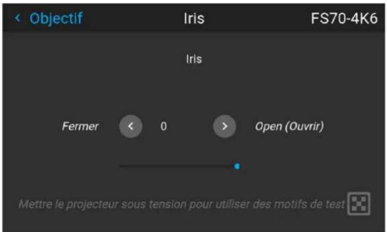 Barco FS404K MKII - Comment régler l'iris - 1