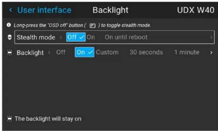 Barco FS404K MKII - Comment configurer le rétroéclairage - 2