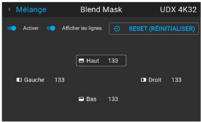 Barco FS404K MKII - Procédure de réglage du masque de mélange - 1