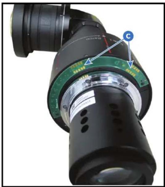 Barco FS404K MKII - Comment monter le support d'objectif - 4