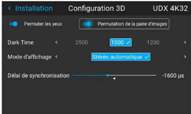 Barco FS404K MKII - Activation du décalage de pixels IG - 1