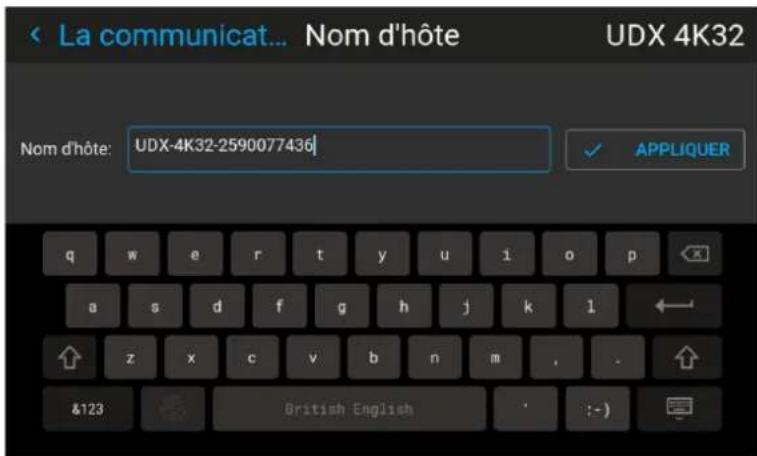 Barco FS404K MKII - Comment configurer un nom d'hôte différent - 2
