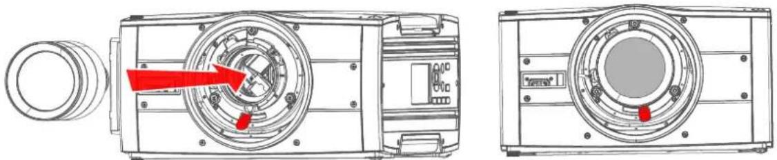 Barco FS404K MKII - Installer un objectif - 1