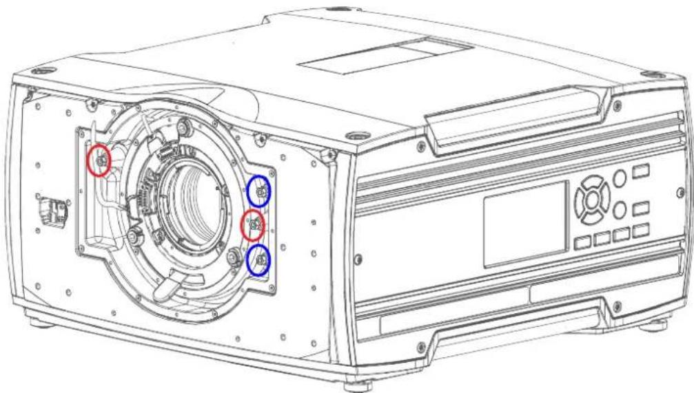 Barco FS404K MKII - Procédure de blocage de l'objectif. - 3
