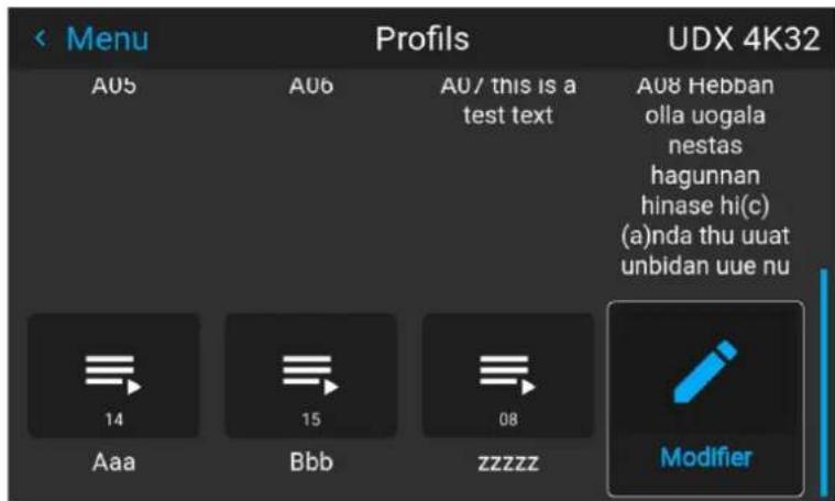 Barco FS404K MKII - Enregistrement des réglages dans un nouveau profil - 1