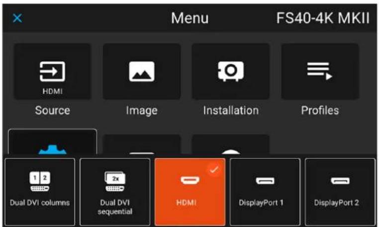 Barco FS404K MKII - À propos des boutons de raccourci du clavier - 2