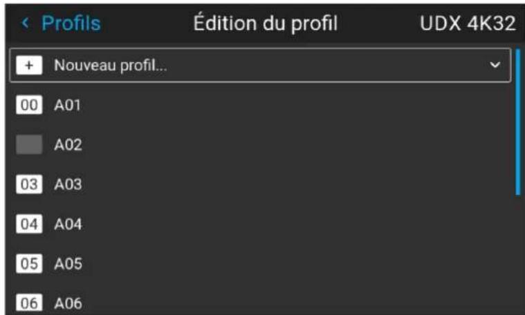 Barco FS404K MKII - Enregistrement des réglages dans un nouveau profil - 3