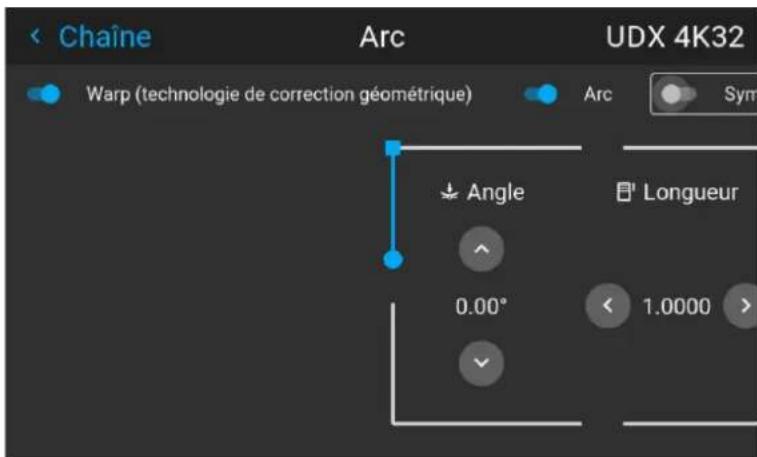 Barco FS404K MKII - Correction de l'arc non symétrique - 2