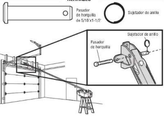 LIFT-MASTER 81600 - Conecte el riel al soporte del cabezal - 3