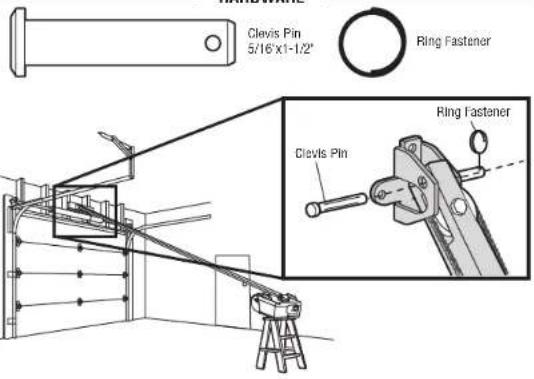 LIFT-MASTER 81640 - Attach the Rail to the Header Bracket - 3