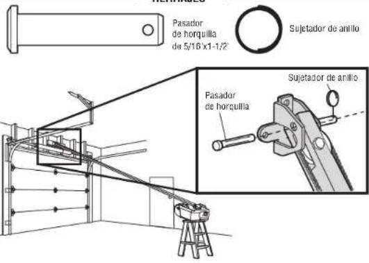 LIFT-MASTER 81650 - Conecte el riel al soporte del cabezal - 3
