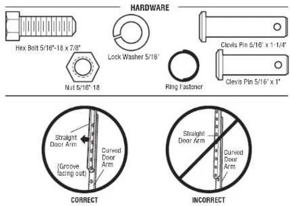 LIFT-MASTER 81650 - Connect the Door Arm to the Trolley - 1