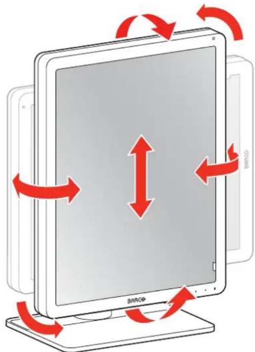 Barco Nio Color 3MP MDNC3421 - Pour régler la position de l'écran - 2