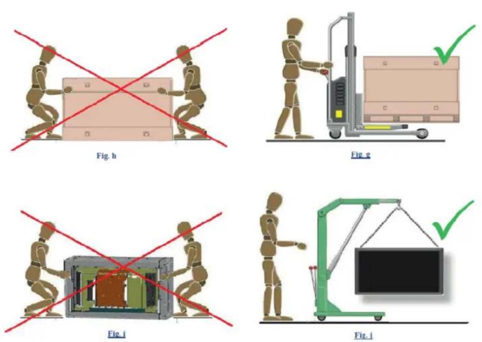 Barco MDSC8358 - Pour monter et utiliser les ferrures de levage de l'écran - 2
